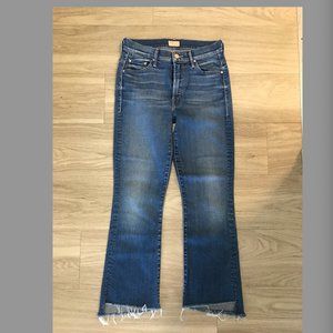 MOTHER DENIM The Insider Crop Step Fray (Color: Blue Moon)